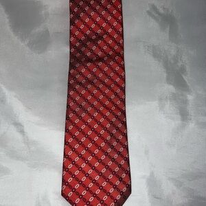 Geometric orange‎ Tie Silk Executive Collection